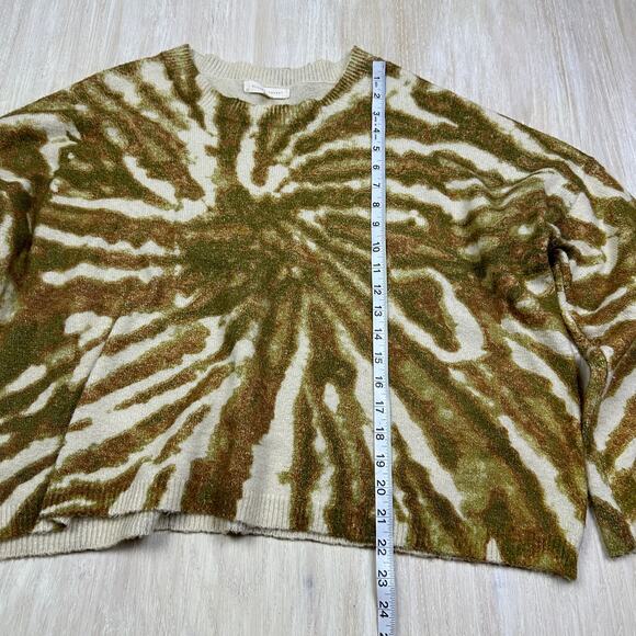 Gilded Intent Buckle Crew Neck Boho Cozy Knit Tie Dye Soft Pullover Sweater LG - Picture 12 of 16